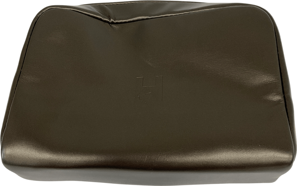 Hourglass Brown Vegan Leather Cosmetic Bag One Size - Reliked