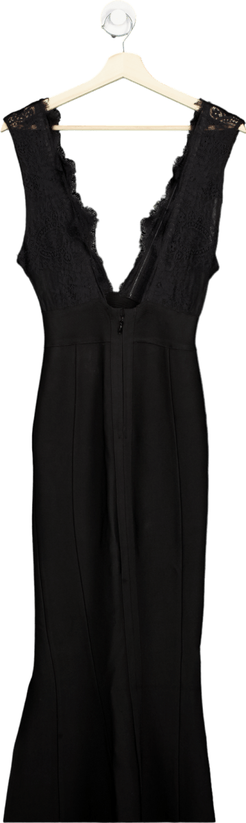 House of CB Black Embroidered Bodycon Dress XS - Reliked