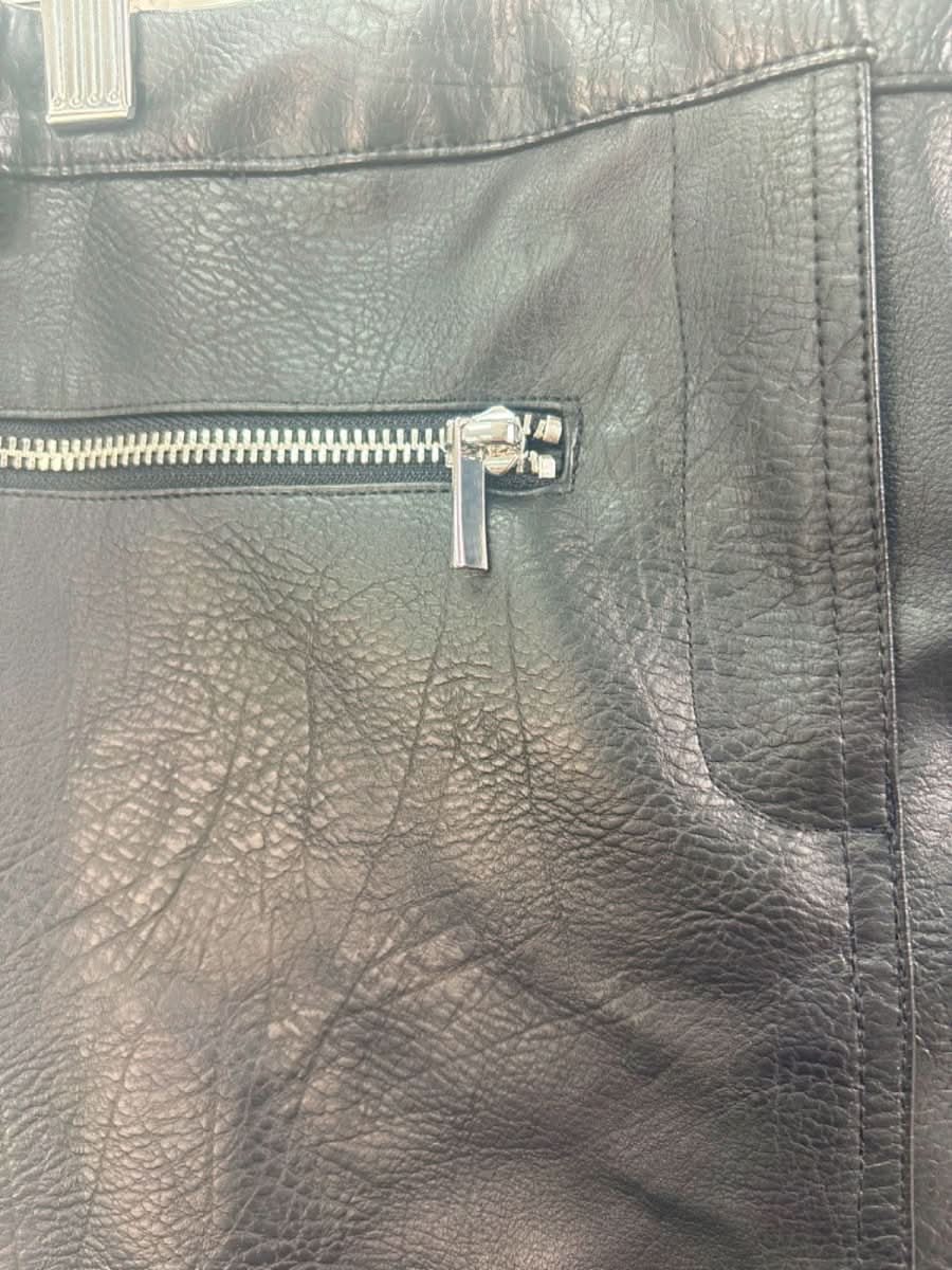 House Of CB Black Tania Faux Leather Pencil Skirt Size S - Reliked