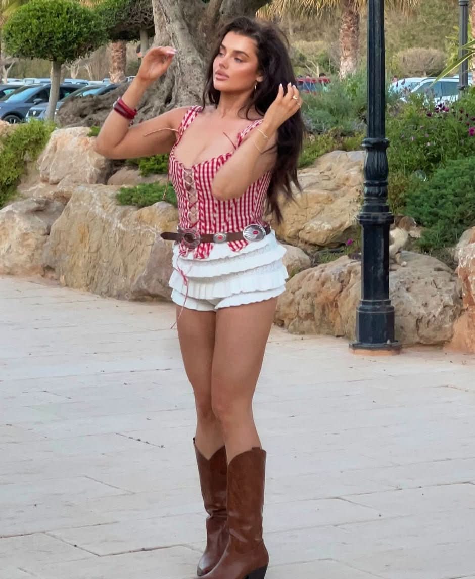 House of CB Callie Cotton Corset Top In Red Gingham UK M - Reliked