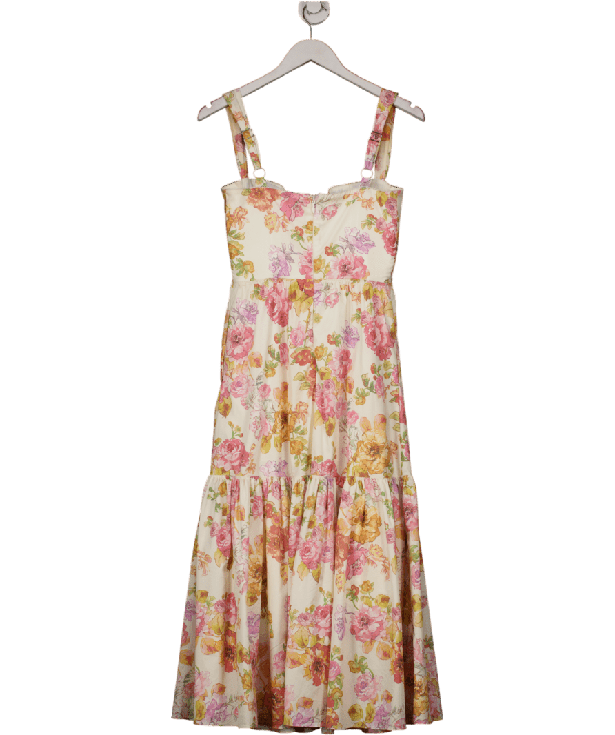 House of CB Cream Elia Ivory Floral Maxi Dress UK S - Reliked