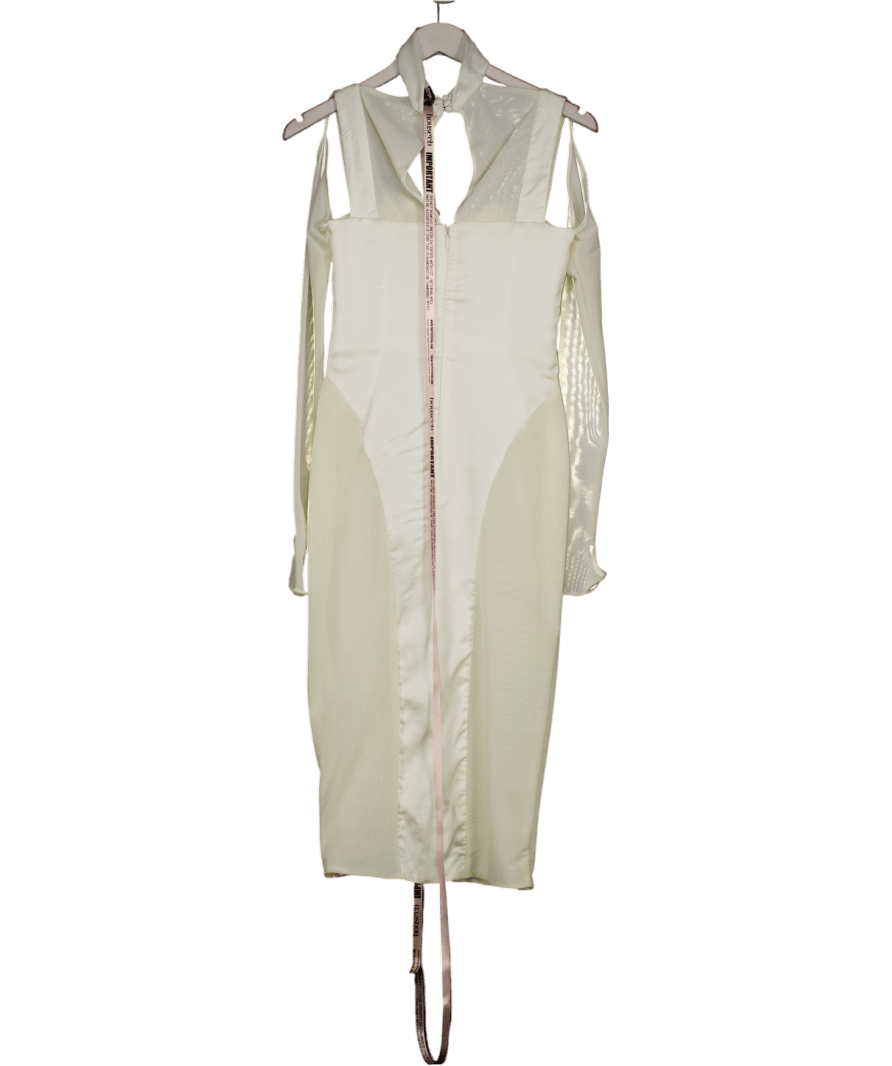 House of CB Cream Talika Ivory Corset Midi Dress UK S - Reliked