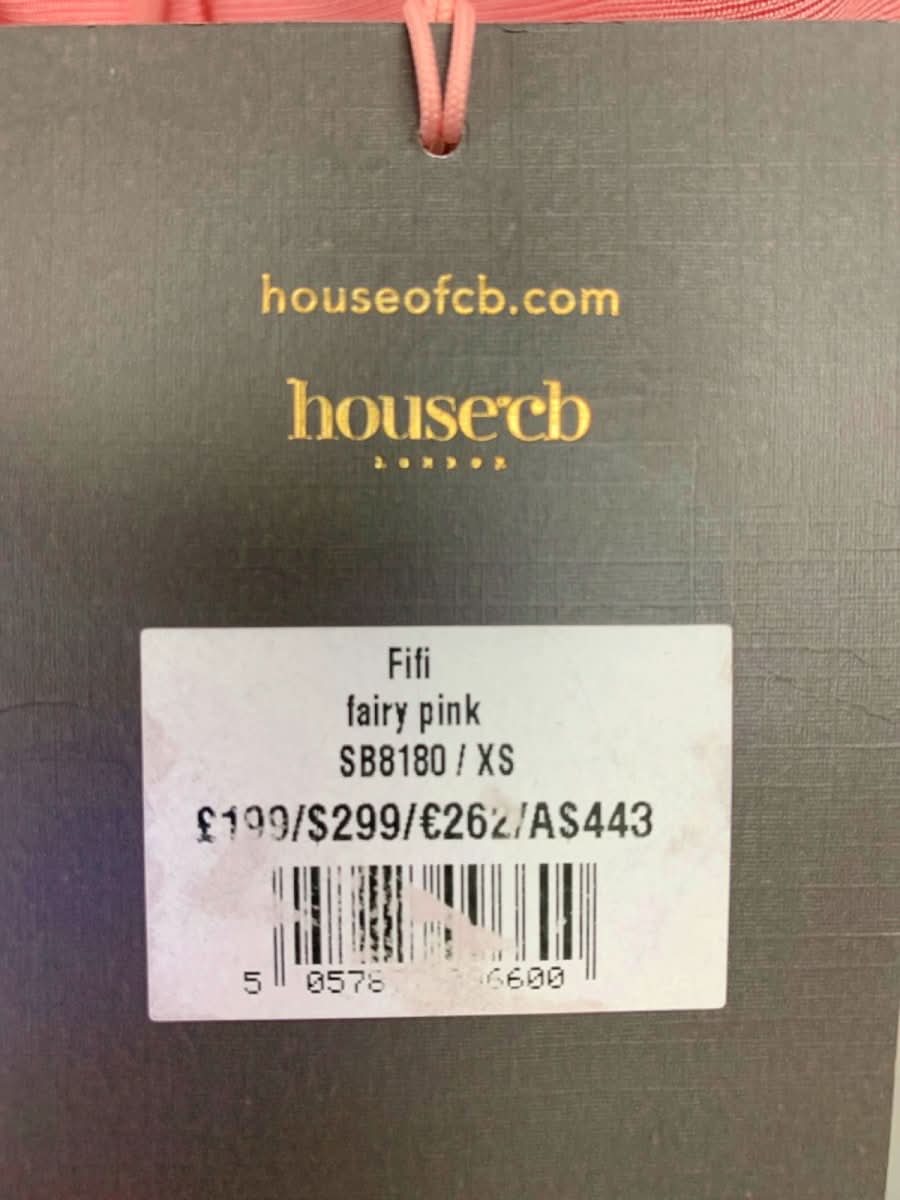 House of CB FIFI FAIRY PINK BANDAGE MAXI DRESS UK XS - Reliked