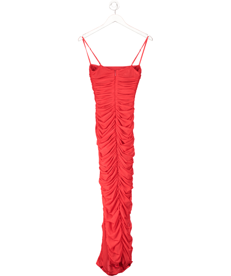 House of CB Fornarina Red Organza Mesh Maxi Dress UK S - Reliked