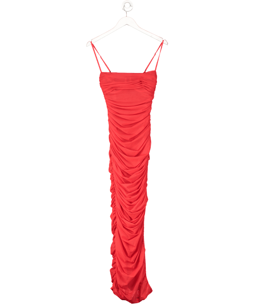 House of CB Fornarina Red Organza Mesh Maxi Dress UK S - Reliked