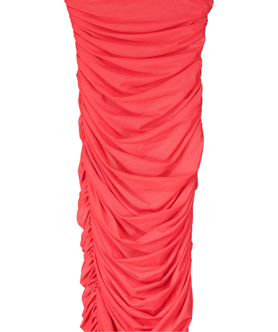 House of CB Fornarina Red Organza Mesh Maxi Dress UK S - Reliked
