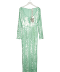 House of CB Green Titania Seafoam Sequin Maxi Gown UK M - Reliked
