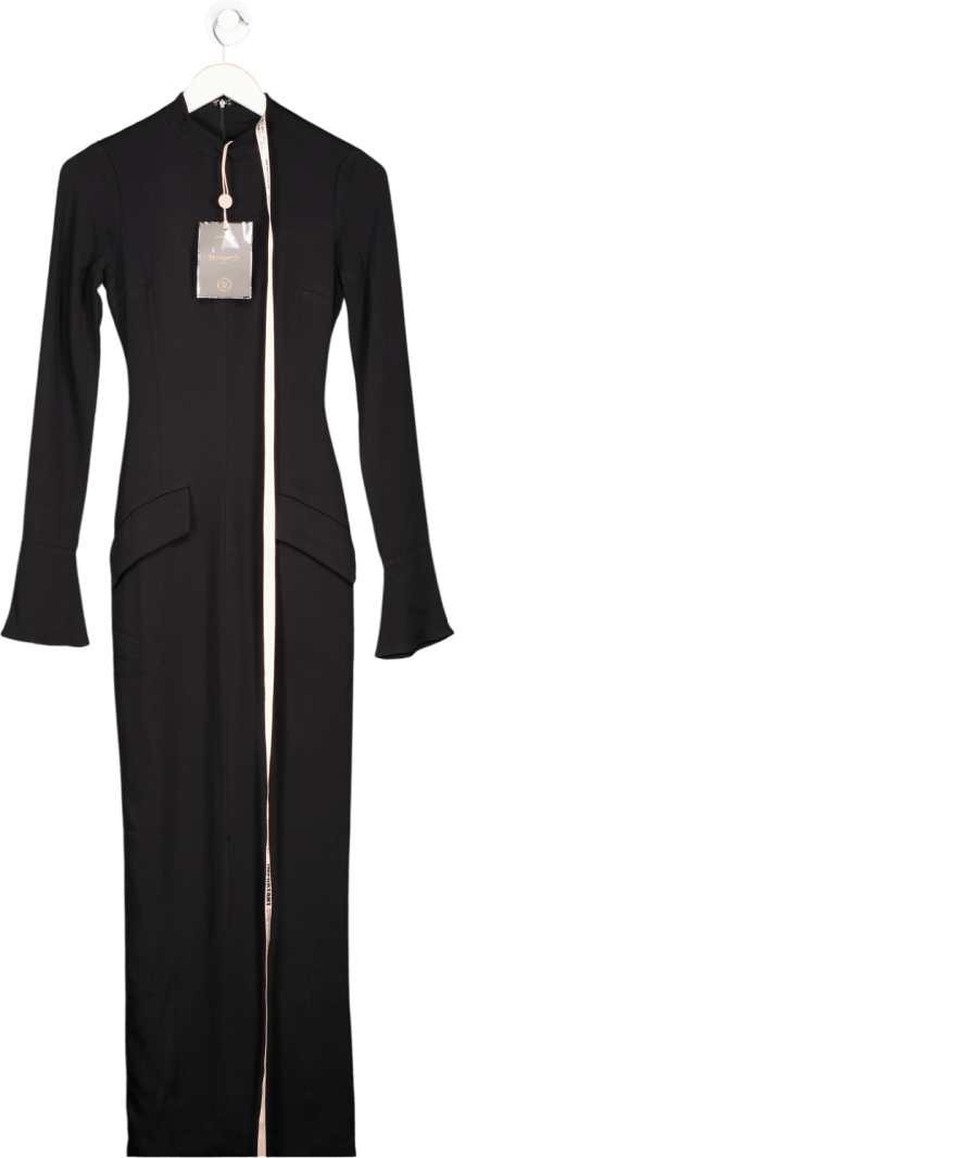 House of CB Marie - louise Black Turtleneck Maxi Dress UK XS - Reliked