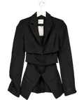 House of CB Nour Black Crepe Cutout Blazer UK XS - Reliked