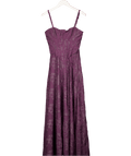 House of CB Purple Esme Grape Lurex Chiffon Maxi Dress UK S - Reliked