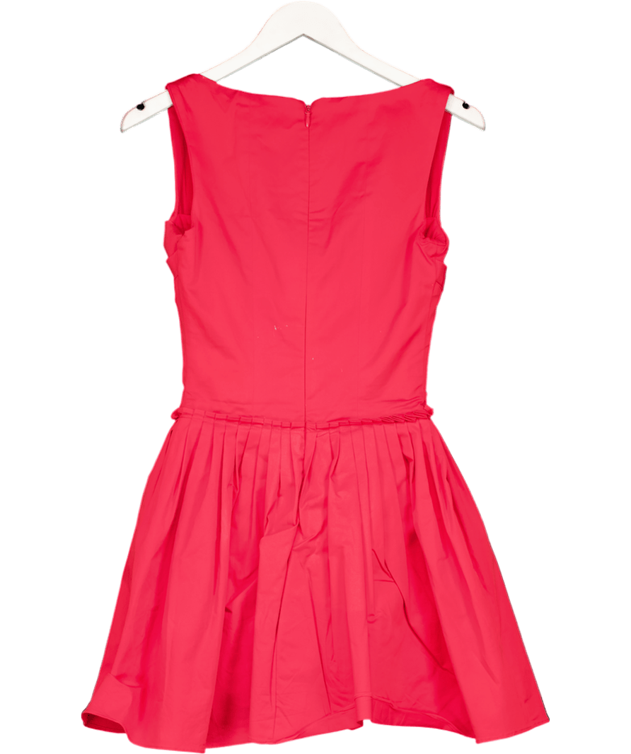 House of CB Red Cupid Scarlet Pleated Mini Dress UK S - Reliked
