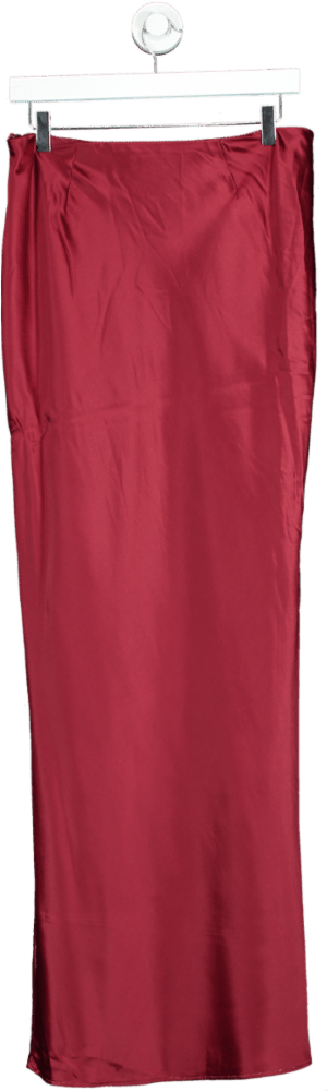 House of CB Red Satin Maxi Skirt UK M - Reliked