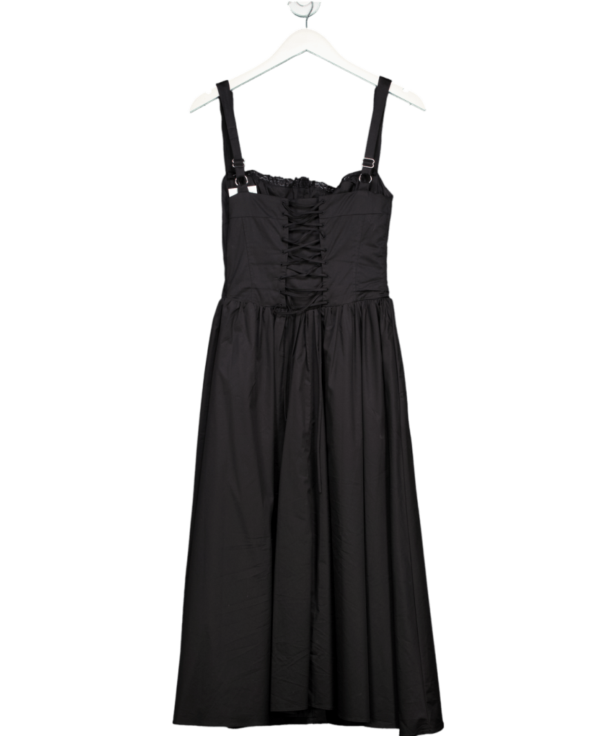 House of CB Tatiana Black Midi Sundress - Plus Cup UK S - Reliked