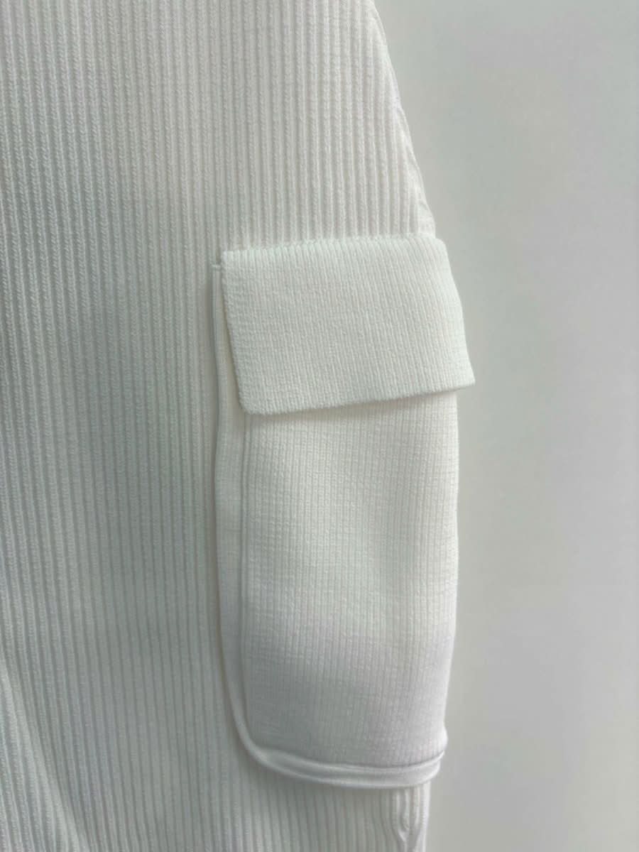 House of CB White Maeve Ribbed Knit Pencil Skirt S - Reliked