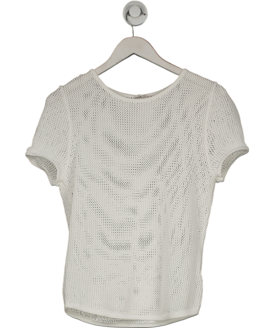 House of CB Yves White Knit Top UK L+ - Reliked