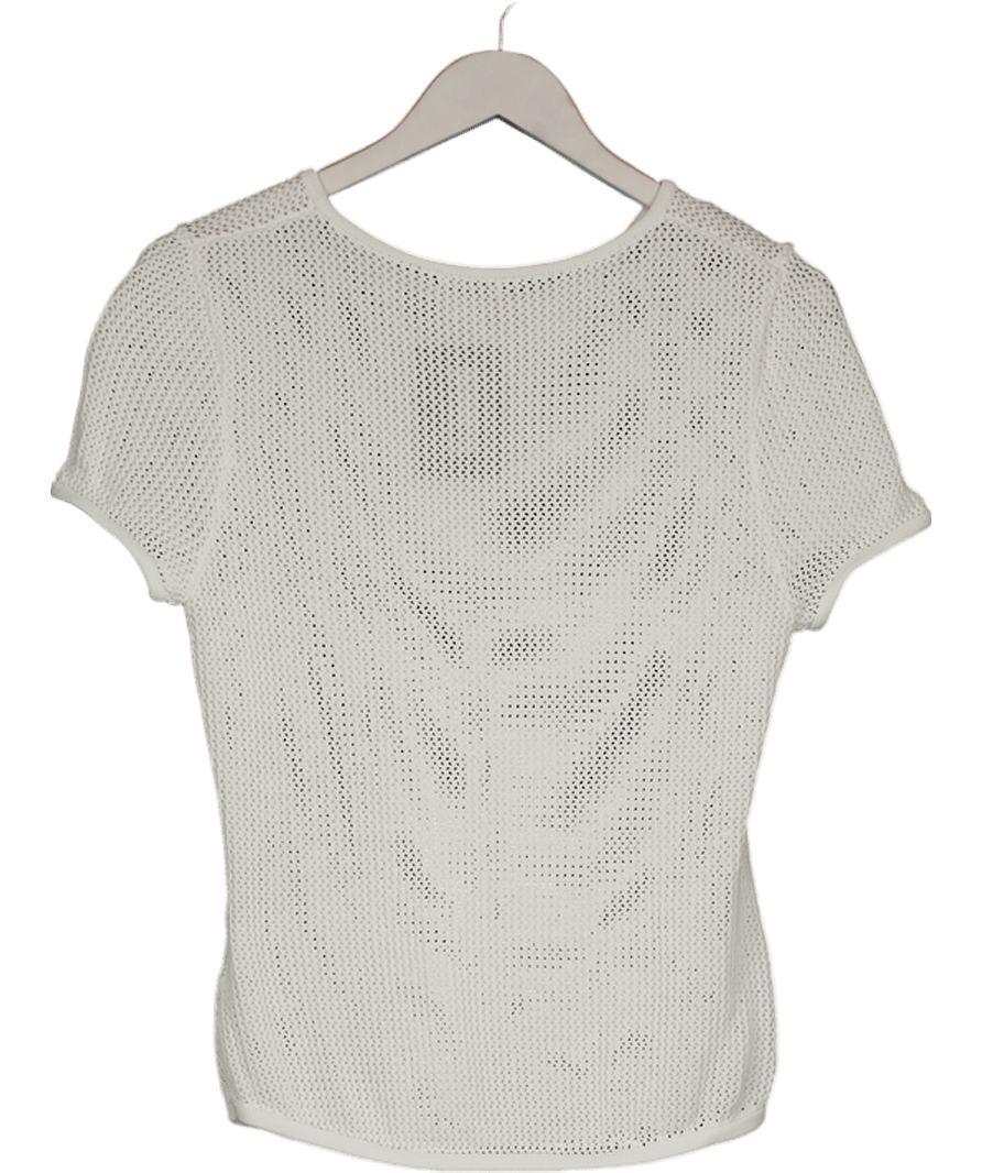 House of CB Yves White Knit Top UK L+ - Reliked