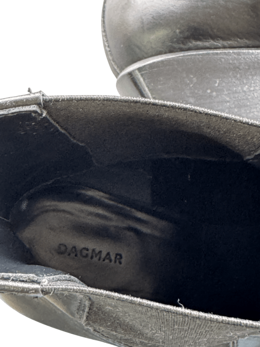 House of Dagmar Black Leather Square Toe Chelsea Boots UK 7 EU 40 👠 - Reliked