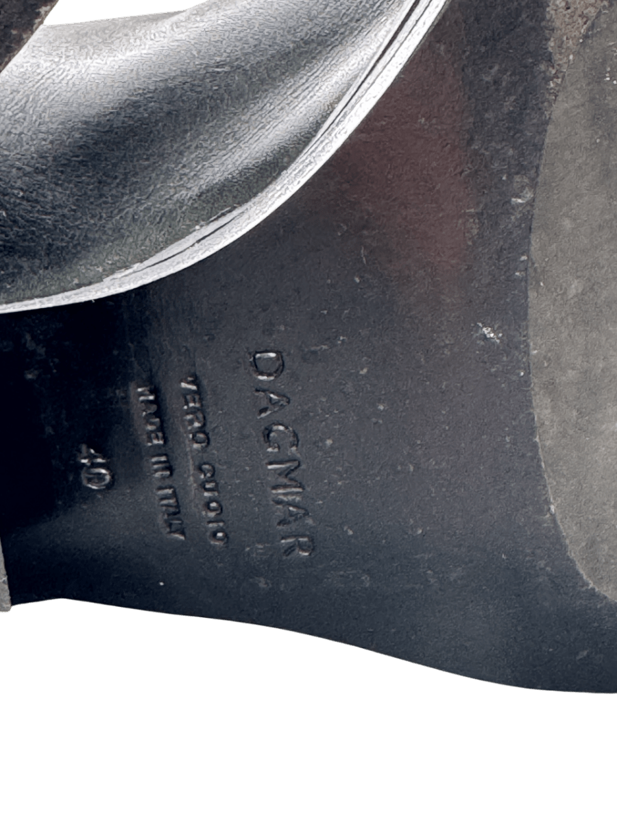 House of Dagmar Black Leather Square Toe Chelsea Boots UK 7 EU 40 👠 - Reliked