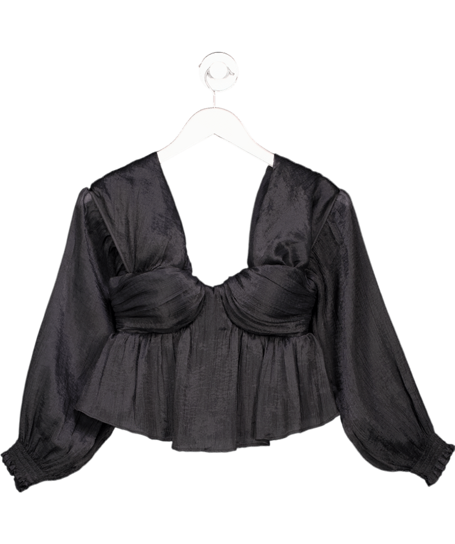 House of Harlow 1960 Black X Revolve Burna Blouse UK XXS - Reliked
