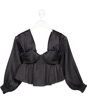 House of Harlow 1960 Black X Revolve Burna Blouse UK XXS