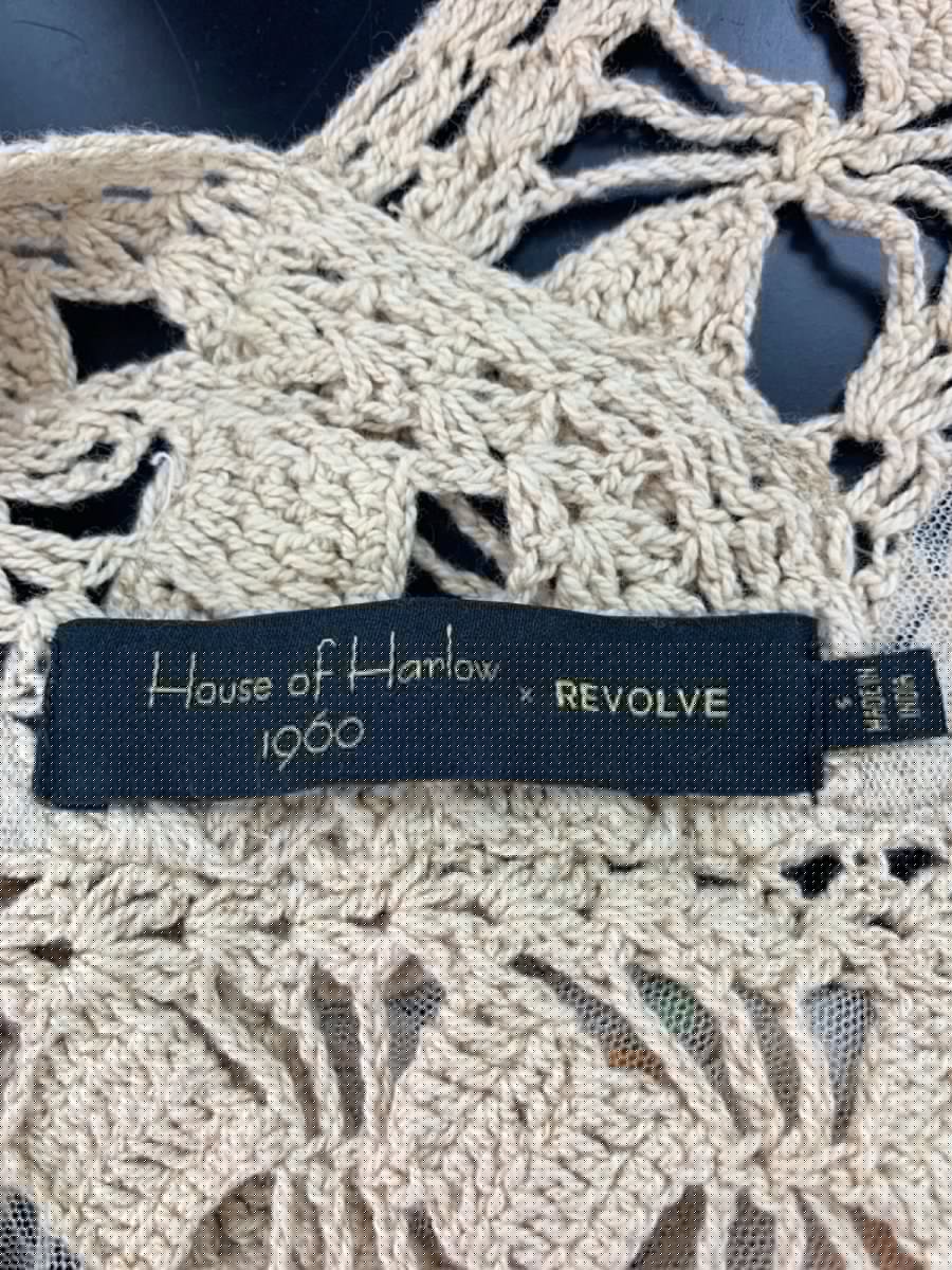 House of Harlow Beige Embroidered Crochet Maxi Dress UK S - Reliked