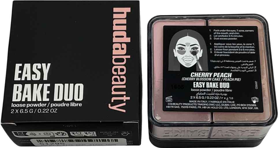 Huda Beauty Easy Bake Duo Loose Powder Cherry Peach 2x6.5g - Reliked