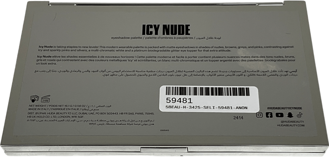 Huda Beauty Icy Nude Eyeshadow Palette Icy Nude One size - Reliked