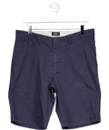 Hugo Boss Navy Blue Stretch Cotton Chino Shorts W32 - Reliked
