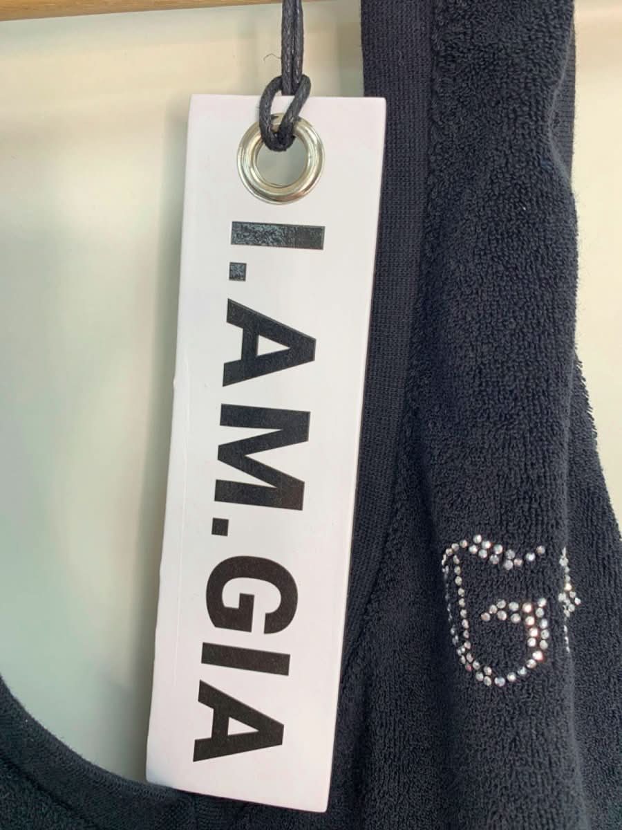 I.AM.GIA Black crystal studded Coleta Top S - Reliked