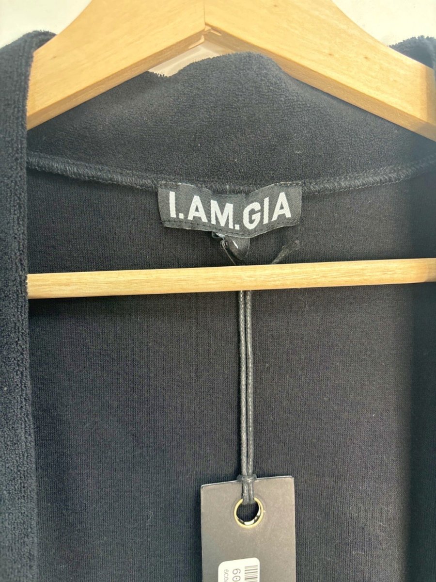 I.AM.GIA Black Send Nudes Kimono Robe One Size - Reliked