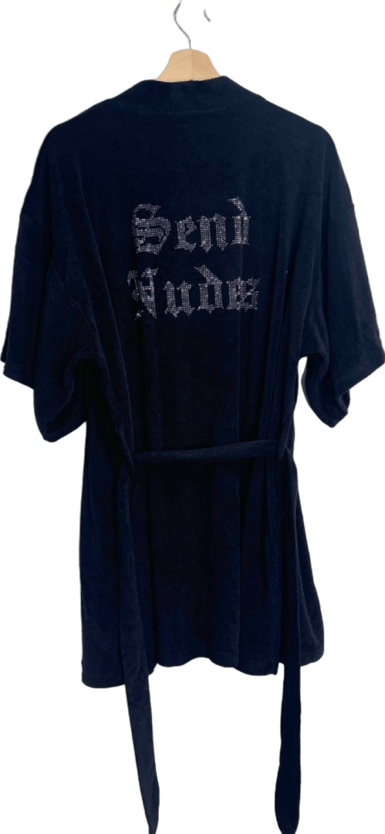 I.AM.GIA Black Send Nudes Kimono Robe One Size - Reliked