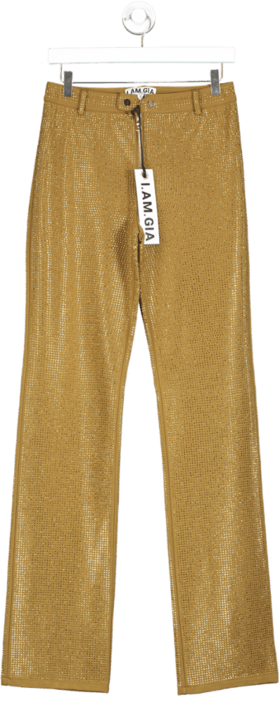I.AM.GIA Gold Mariah Trousers UK M - Reliked