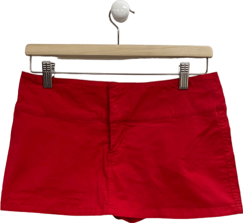 I.AM.GIA Red High Waisted Shorts UK S - Reliked