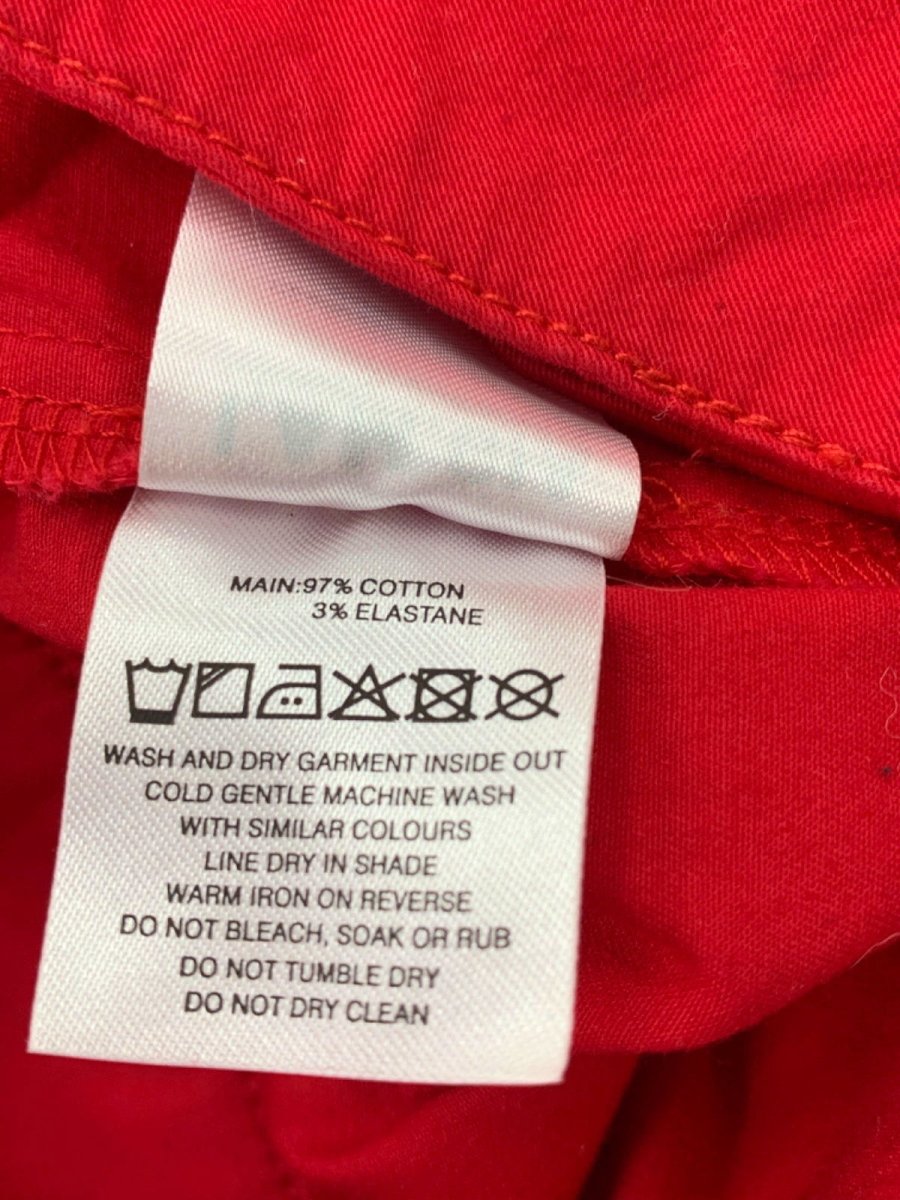 I.AM.GIA Red High Waisted Shorts UK S - Reliked