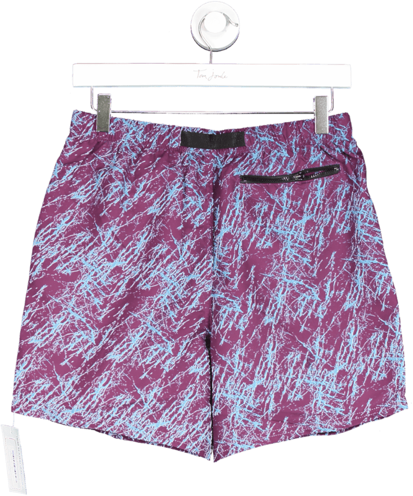 iets frans... Purple Blue Patterned Swim Shorts XS - Reliked