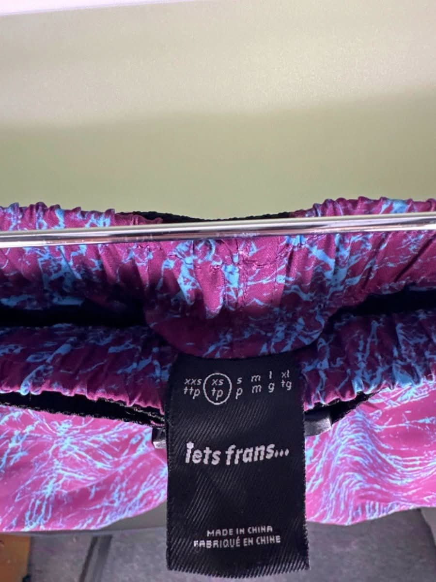 Iets Frans Purple/Blue Graphic Swim Shorts UK L - Reliked