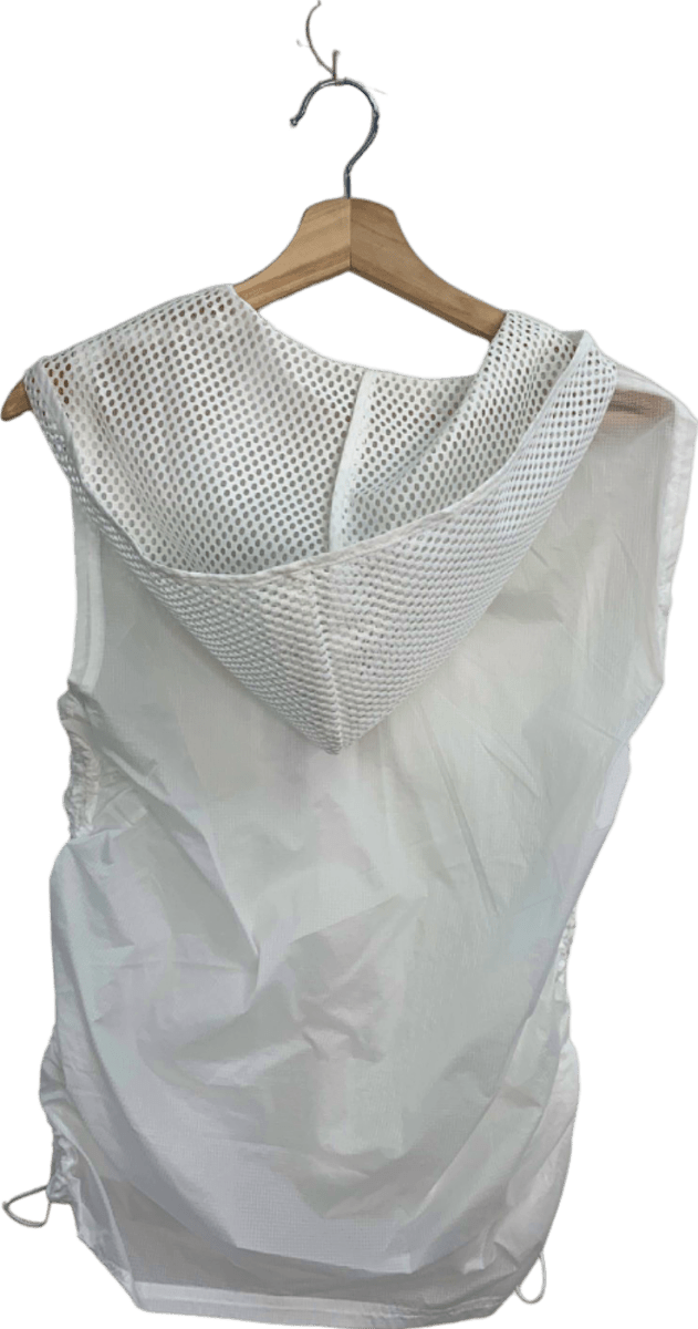 Iets Frans White Mesh Hooded Sports Vest XS - Reliked