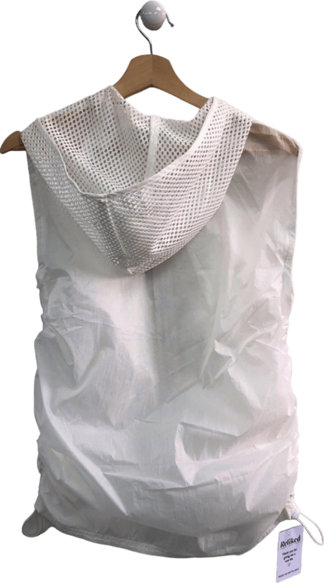 iets frans White Mesh - Panelled Hooded Vest XS - Reliked