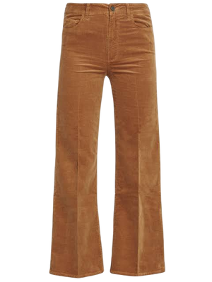 PAIGE Caramel brown Leenah corduroy cropped trousers W23
