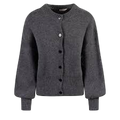 PRETTY LAVISH Grey Etta Knit Bomber Cardigan UK S