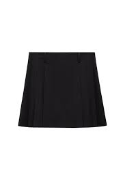 MANGO Black Pleated Skirt UK 10