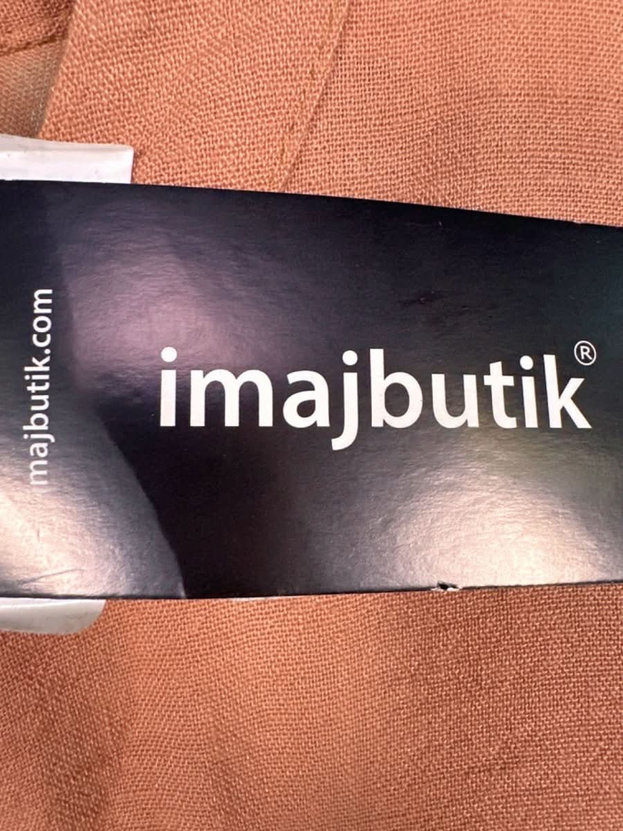 IMAJBUTIK Collection Mink Plus Size stoned linen tunic blouse UK XXL - Reliked