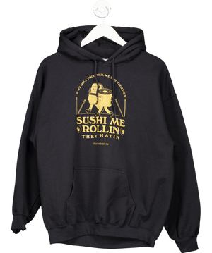 Independent Culture Club Black Sushi Me Rolling Hoodie UK L