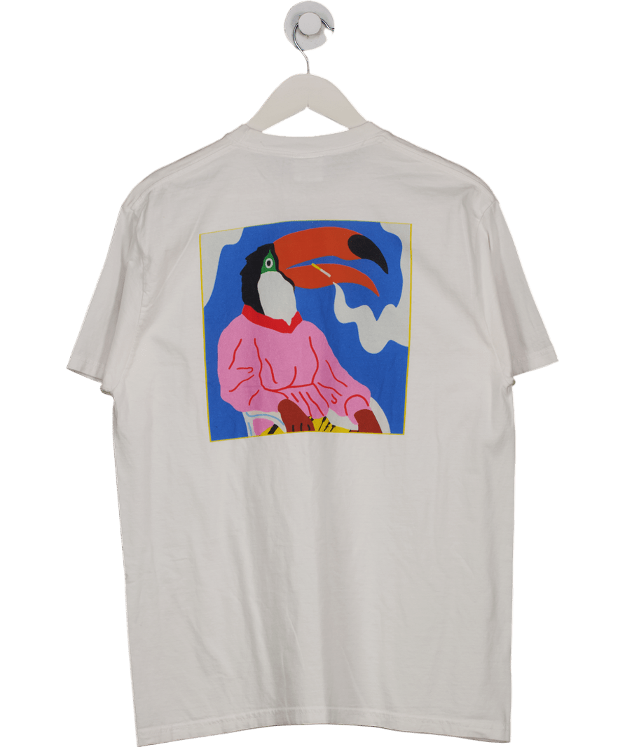 Independent Culture Club White Melé X Club Bad Toucan Tee UK L - Reliked