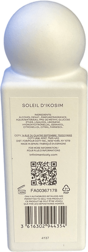 infiniment coty Soleil D'ikosim Parfum Soleil D Ikosim 75ml - Reliked