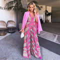 ALICE + OLIVIA Multicoloured Tile Print Audrie Pleated Jumpsuit Sz0 UK 4