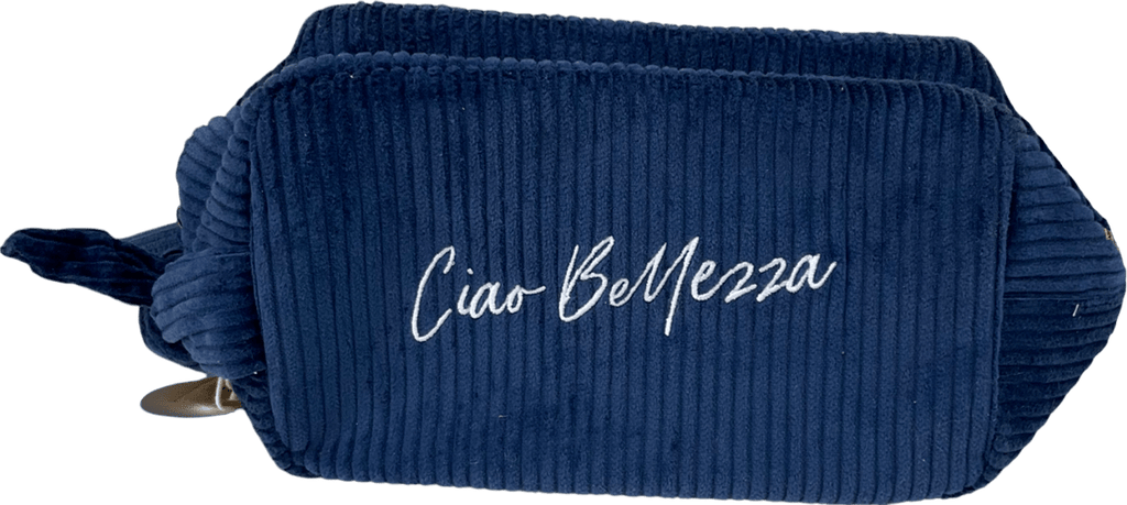 Irene Forte Blue "hi Beautiful" Makeup Bag one - Reliked