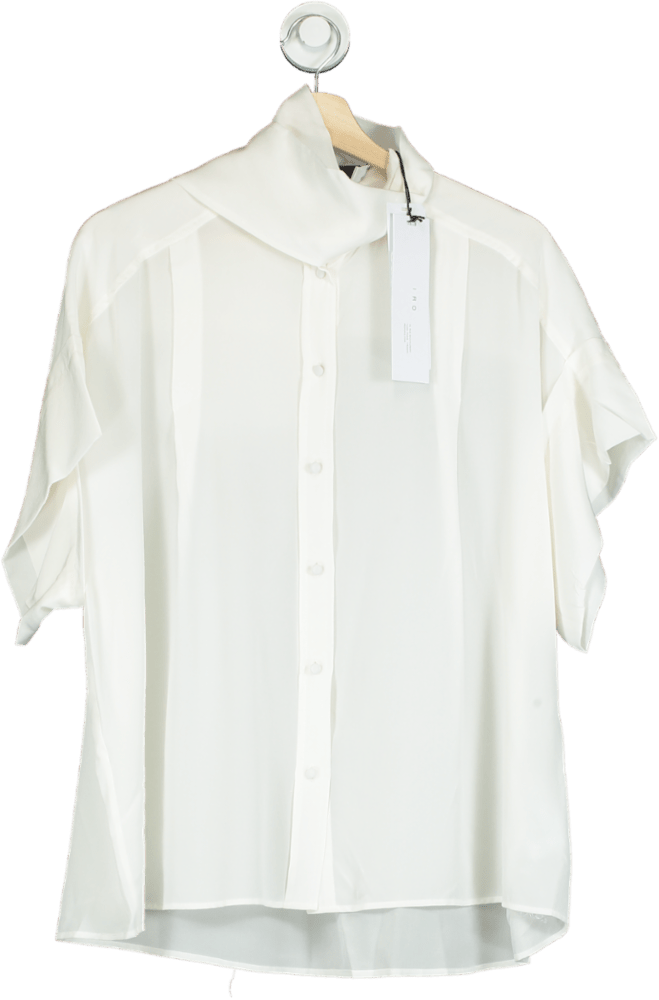 IRO Cream Asymmetric Collar Shirt UK 8 - Reliked