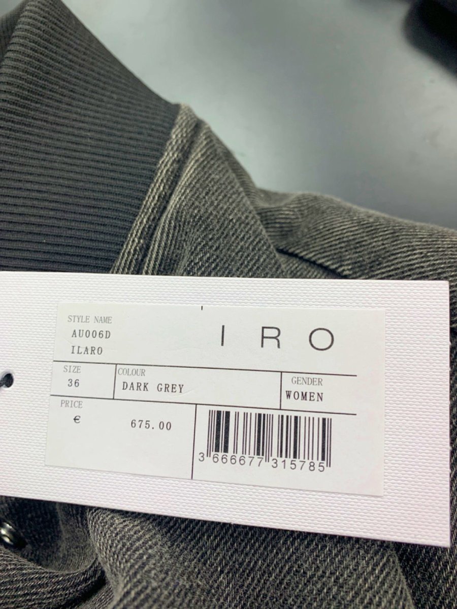 IRO Dark Grey ILARO Bomber Jacket UK 8 - Reliked