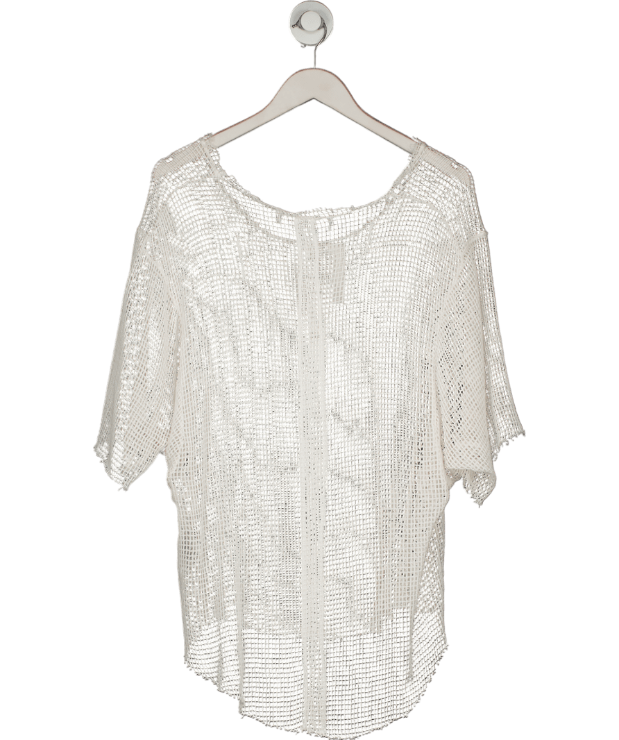 Iro jeans White Crochet T-shirt UK XS - Reliked